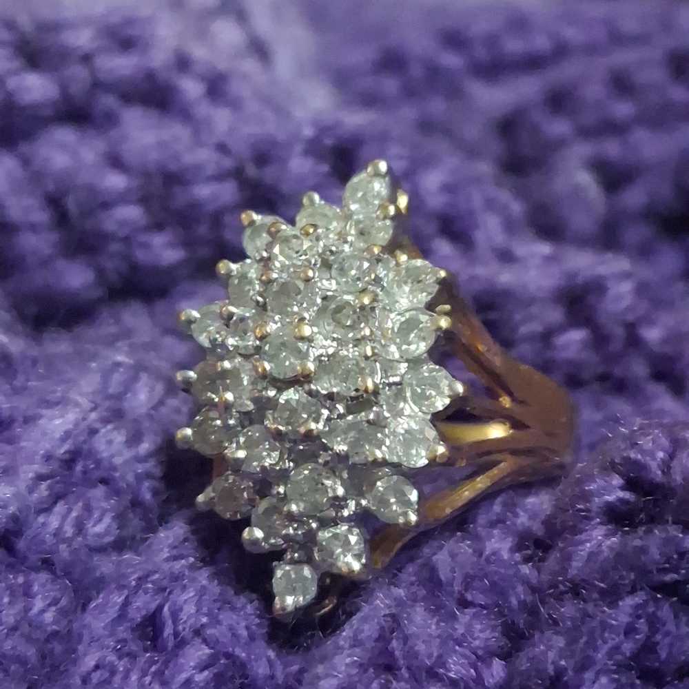 Gold and Silver Cluster Ring